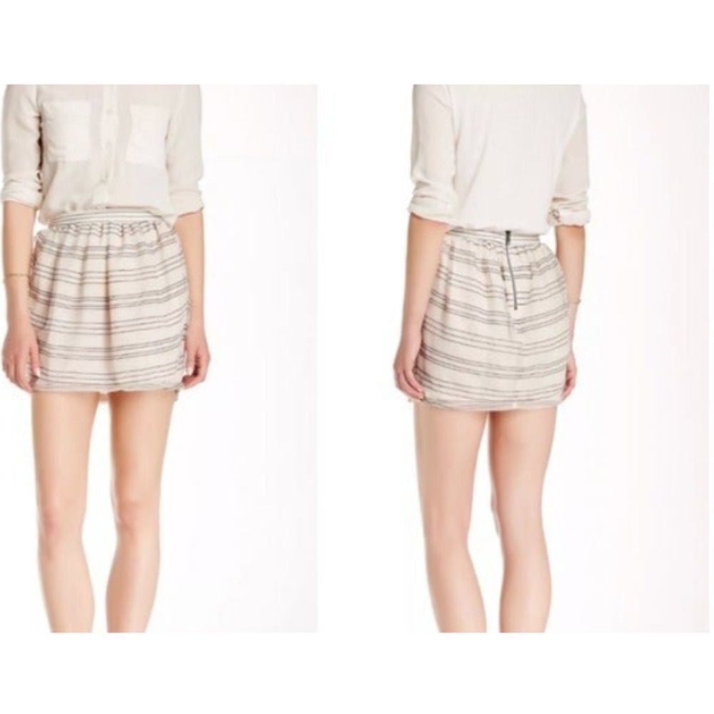Size 8 BCBGeneration Striped Mini Skirt